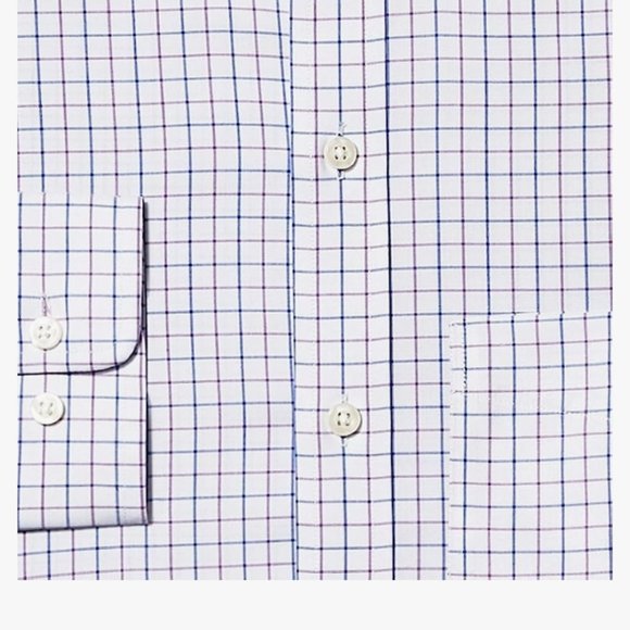 Buttoned Down Men's Gingham Plaid Dress Shirt Long Sleeve Amazon's Brand - Picture 5 of 12